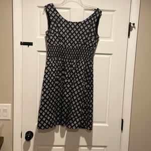 Black print dress
